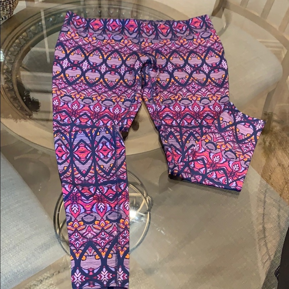 Purple Pink Print Leggings